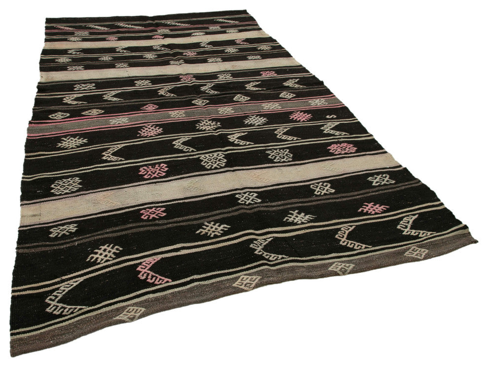 Rug N Carpet - Handmade Oriental 6' 4'' x 10' 9'' Vintage Goat Hair Kilim Rug
