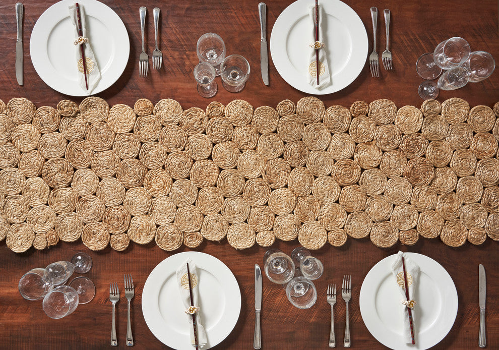 Concentric Organic Jute Circle Table Runner