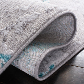 Safavieh Amelia Collection, ALA293 Rug, Grey/Aqua, 5'5"x7'7"