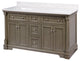 Sydney 60" Bathroom Vanity, Weathered Gray, Engineered Marble, Double Sink