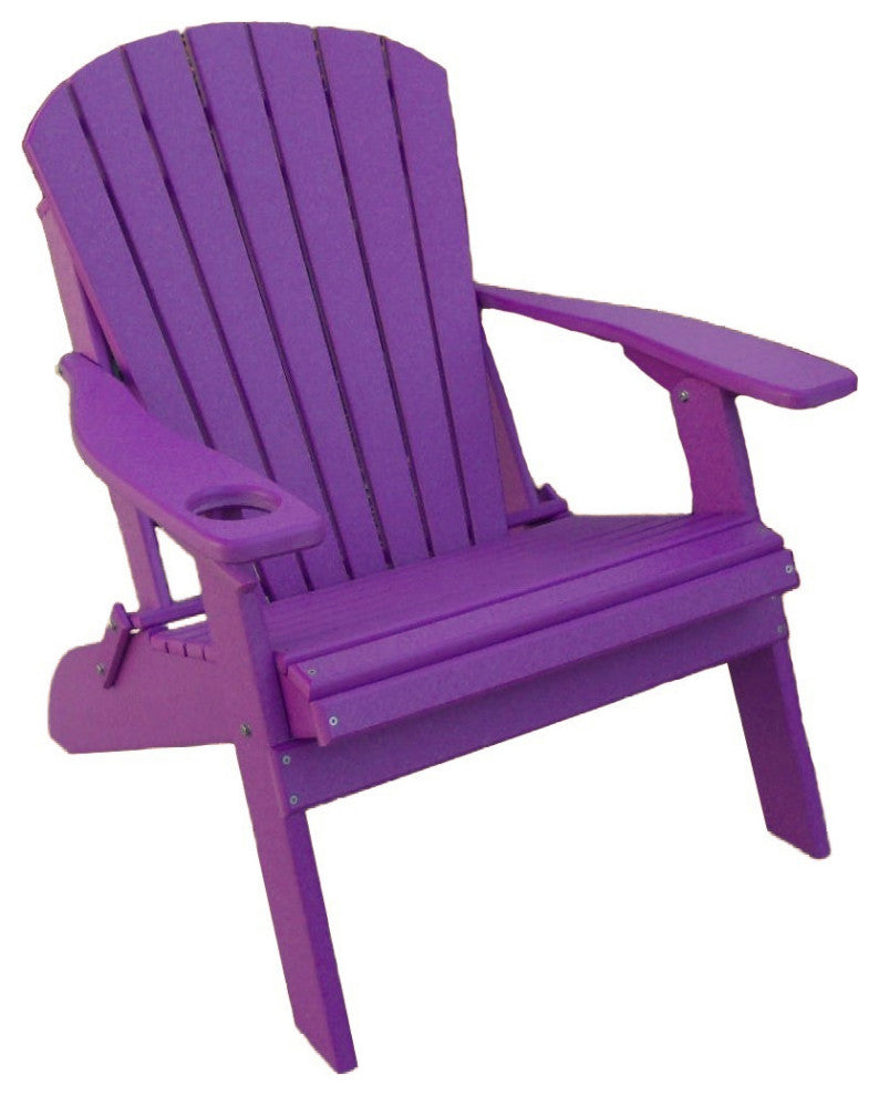 Big Boy Adirondack Chair, Cup Holder, Bright Purple, Smart Phone Holder