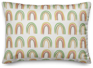 Straight Rainbow Pattern 14"x20" Spun Poly Pillow