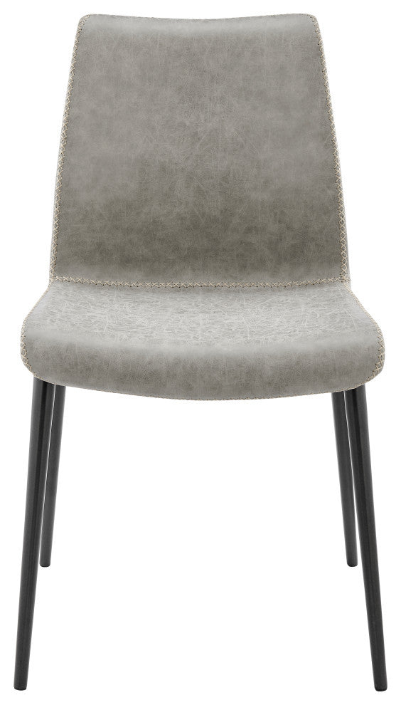 Jayden PU Dining Side Chair, Set of 2, Vintage Mist Gray