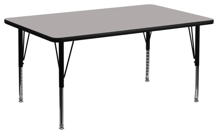 24''Wx48''L Gray Hp Laminate Activity Table