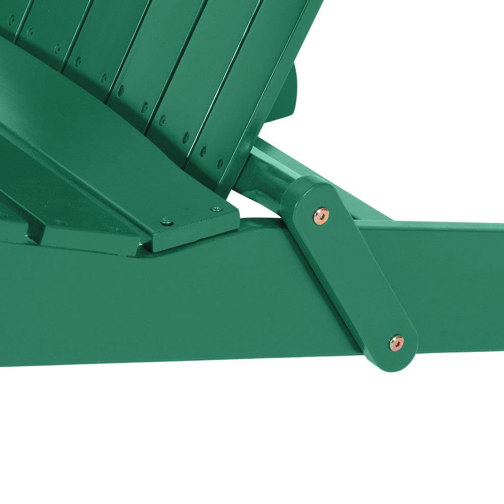 Cartagena Outdoor Acacia Wood Adirondack Chair, Dark Green