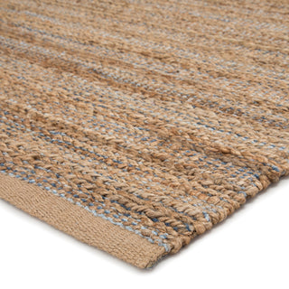 Jaipur Living Canterbury Natural Solid Beige/Blue Area Rug, 2'6"x9'