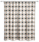Folk Lattice Pattern in Black Shower Curtain