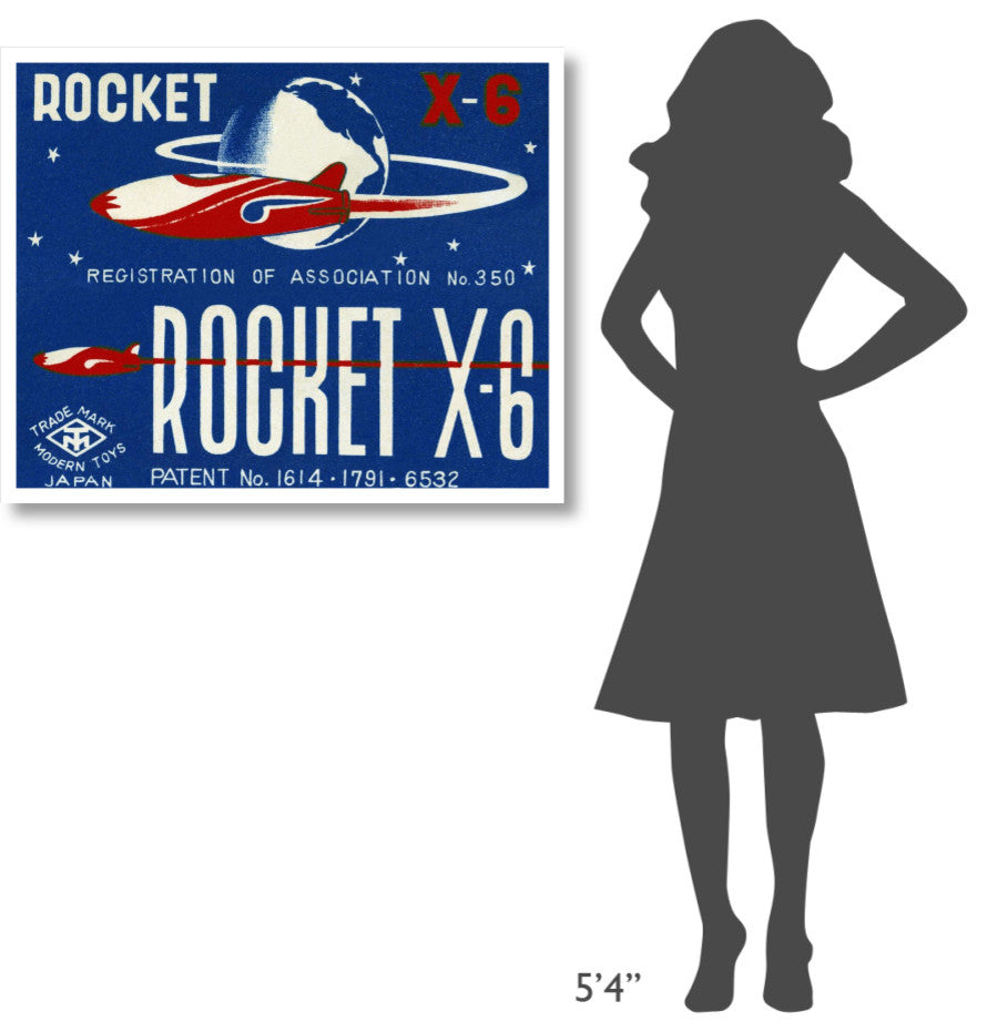 "Rocket X-6" Digital Paper Print by Retrorocket, 38"x31"