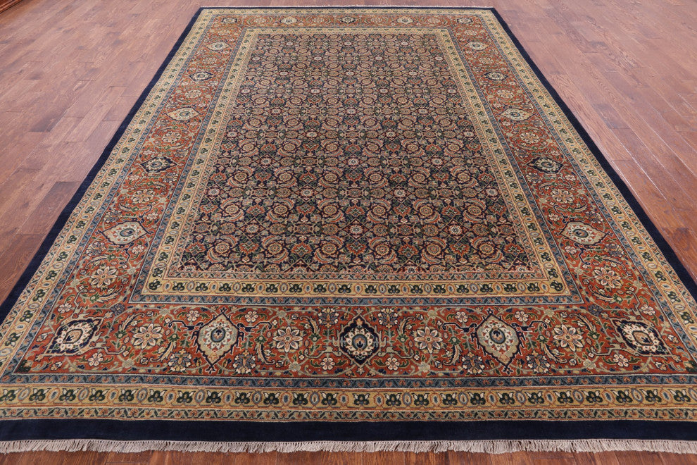Hand Knotted Persian Hill Herati Wool Rug 9' 0" X 12' 0" Q7169
