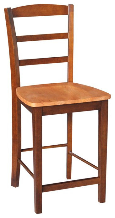 International Concepts Madrid 24" Stool in Cinnamon and Espresso