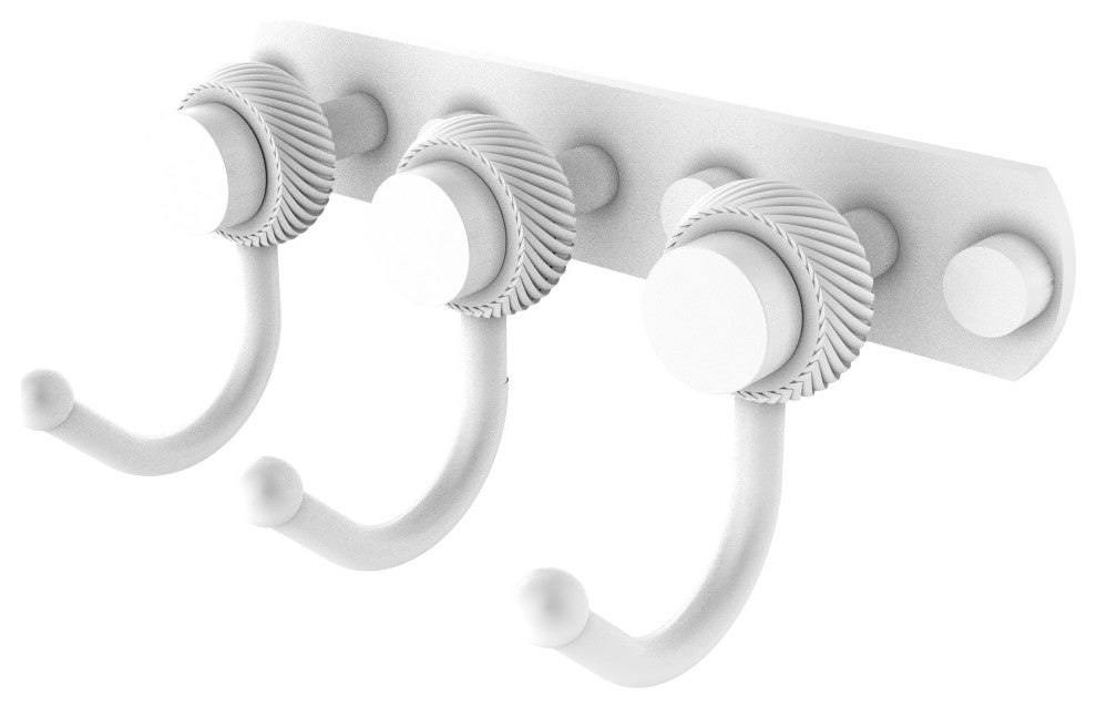 Mercury 3 Position Multi Hook with Twisted Accent, Matte White