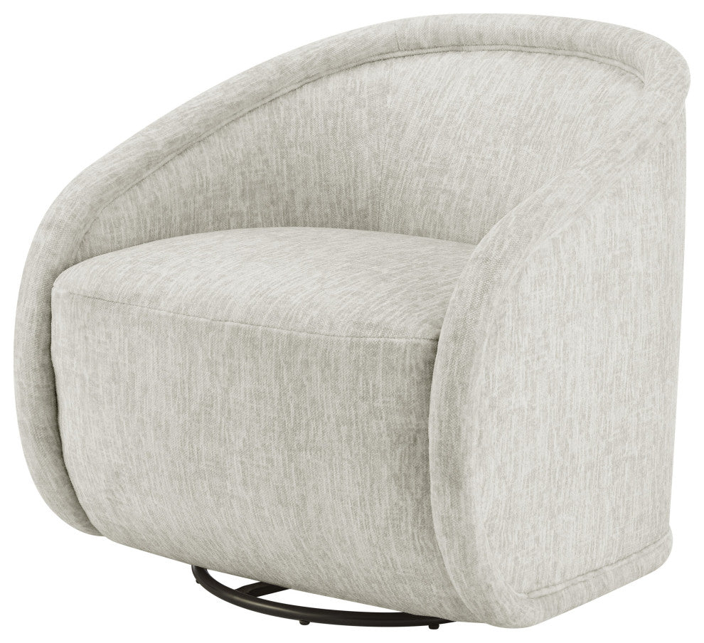 Margareth Fabric Swivel Accent Arm Chair, Pasadena Beige