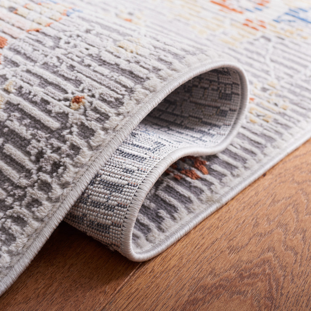 Safavieh Eternal Collection ETL200F Rug, Grey/Blue Rust, 8' X 10'