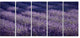 "Lavender Field and Ray of Light" Landscape Wall Art Print, 5 Panels, 60"x28"
