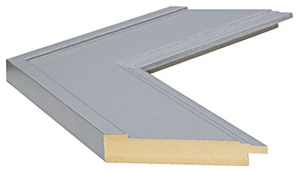 Porter Silver Framed Mirror, 36"x36"