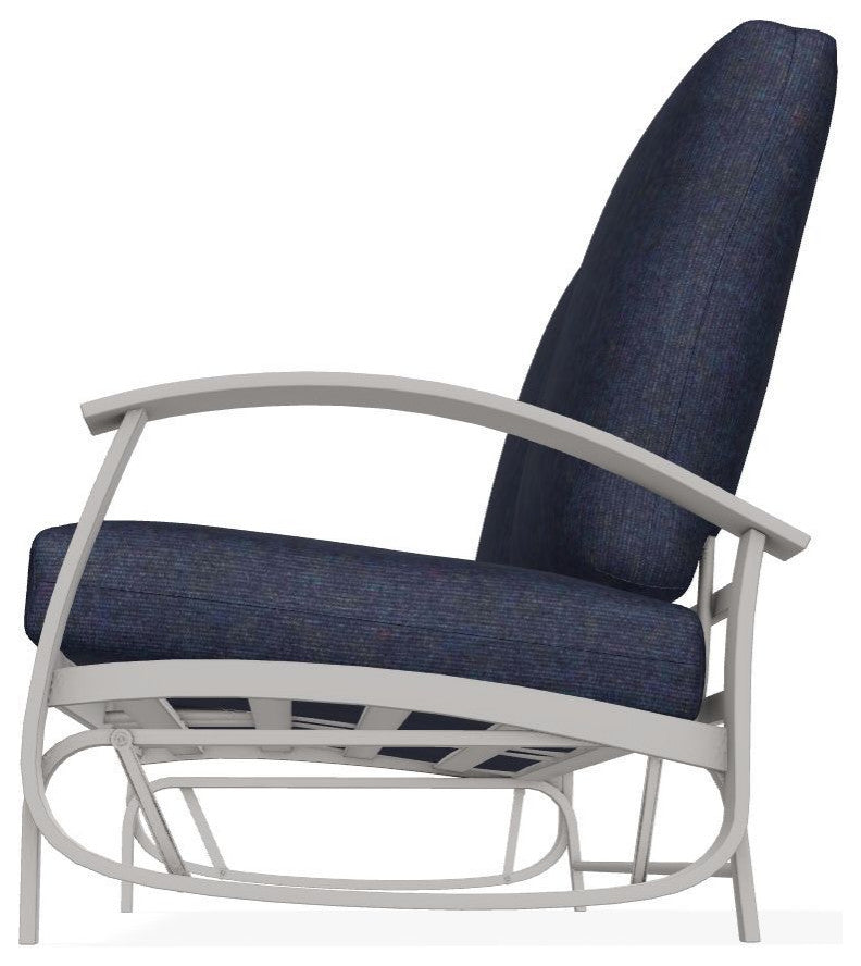 Belle Isle Cushion Deep Seating 2-Seat Glider, Indigo/Warm Gray