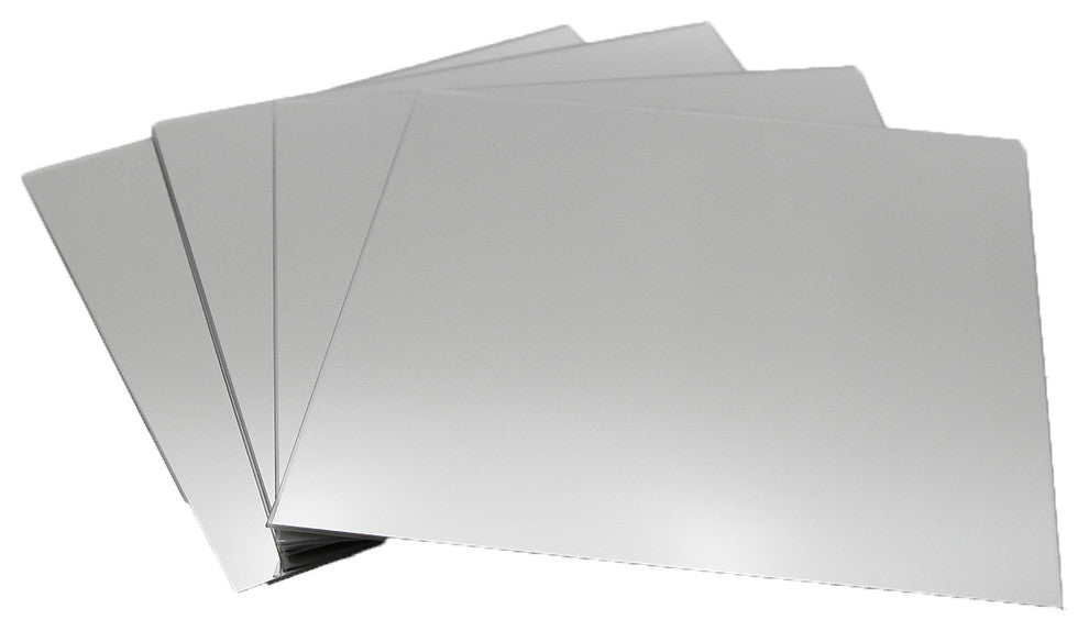 Small Decorative Wall Self Adhesive Shaped Mirrors, Set of 4, Square