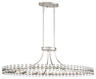 Crystorama Lighting Group CLO-8897 Clover 12 Light 45"W Linear - Brushed Nickel