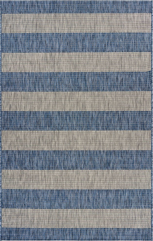 Coastal Stripes Indoor/Outdoor Rug, 5'x7'