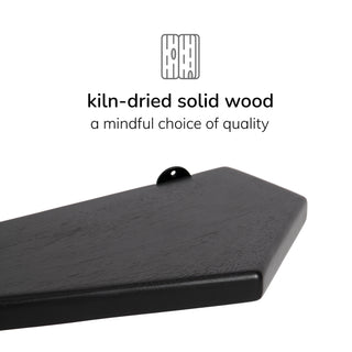 Force Set of 3 Wall Mounted Shelves, Black