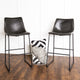 Antonio Bar Stools Black Faux Leather