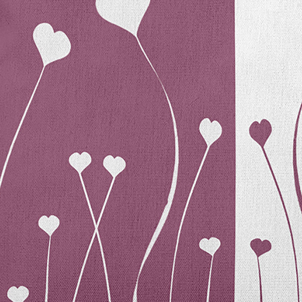 Growing Love Decorative Throw Pillow, Muted Purple, 14"x20"