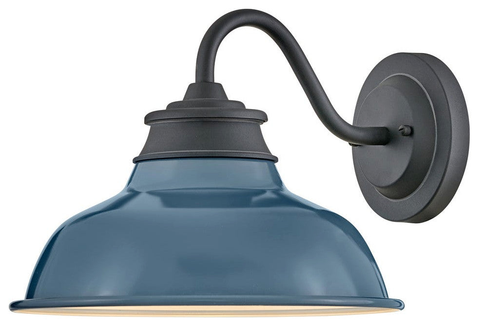 Hinkley Wallace Small Gooseneck Barn Light, Museum Black