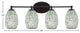 Capri 4-Light Bath Bar, Matte Black/Black Fusion