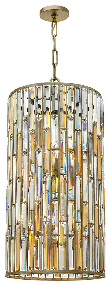 Fredrick Ramond Gemma Large Two Tier Drum, Silver Leaf*