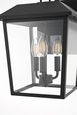 Home Living 10" Outdoor Wall Sconce, Black