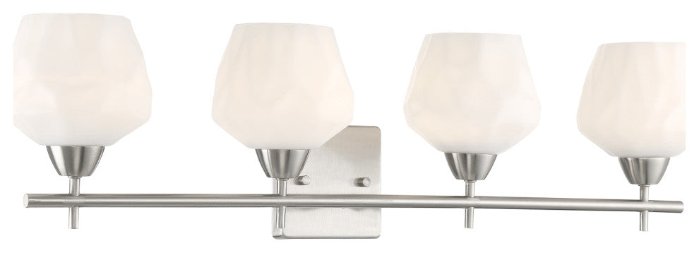 Minka Lavery Camrin 4 Light Bathroom Vanity, Brushed Nickel