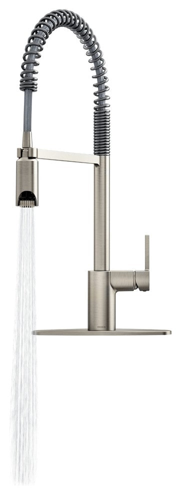 Spot Resist Stainless 1-Handle Spring Pulldown Kitchen Faucet