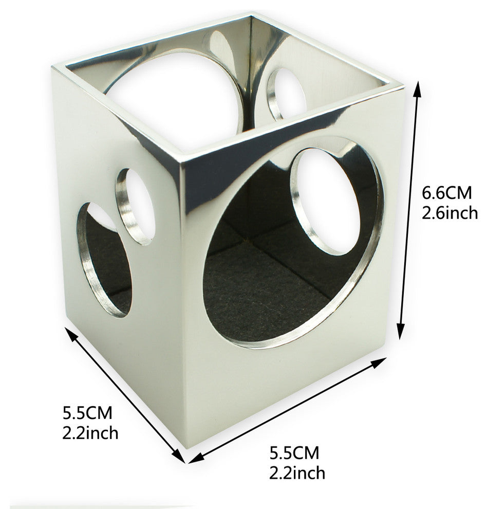 Tea Light Holder, Stainless Steel, Mirror Polish.