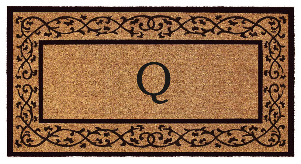 Calloway Mills Abbington Monogram Doormat, 36"x72", Letter Q
