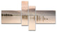 Loch Lomond Jetty and Mountains, Large Landscape Canvas Art, 60"x32", 4 panels
