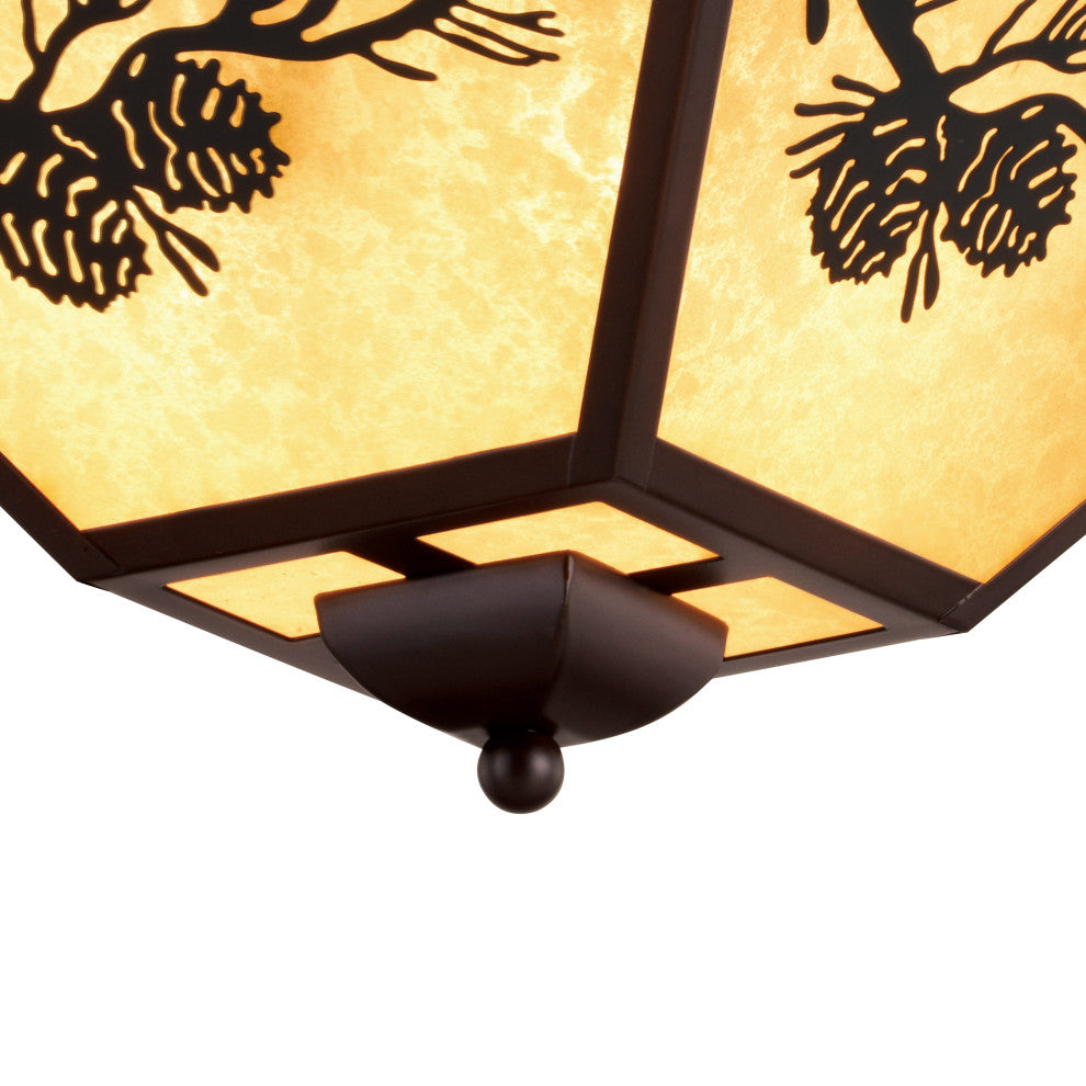 Douglas 14" Outdoor Flush Mount Warm Bronze