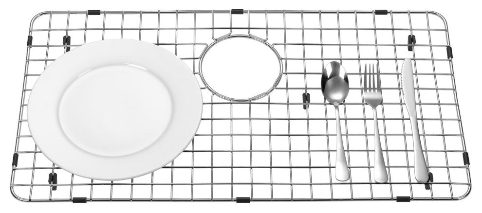 Sink Protector Stainless Steel Kitchen Sink Bottom Grid, Rack, 32x15