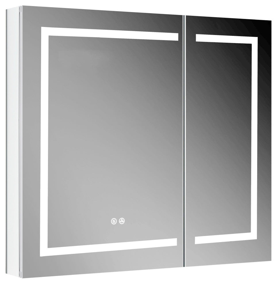 LED Medicine Cabinet With Defogger, 36x32
