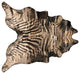 HomeRoots 72" x 84" Zebra Black On Gold Cowhide Area Rug