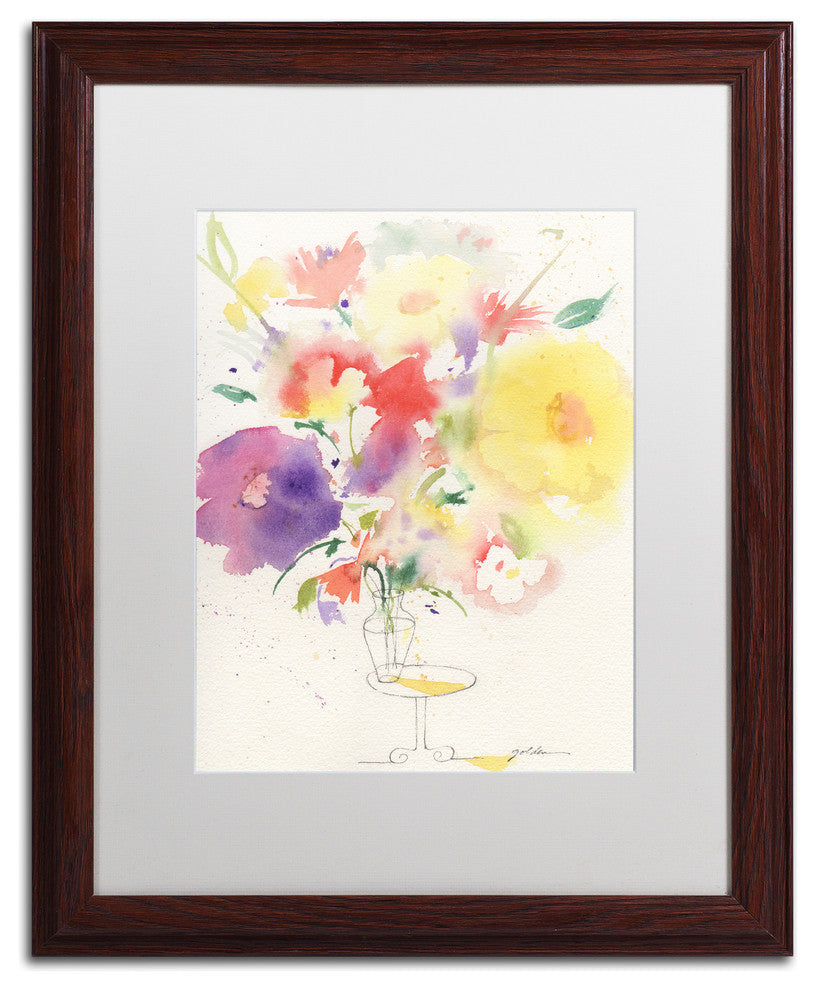Sheila Golden ''Holiday Bouquet'' Matted Framed Art, Wood Frame, White, 20x16