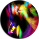 Colorful Smoke Spiral, Abstract Digital Art Round Wall Art, 23"
