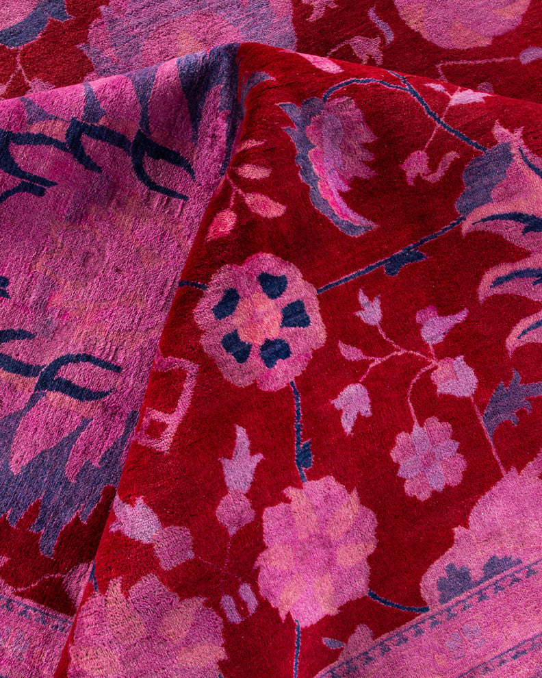 Fine Vibrance, One-of-a-Kind Handmade Area Rug Red, 13'3"x12'1"