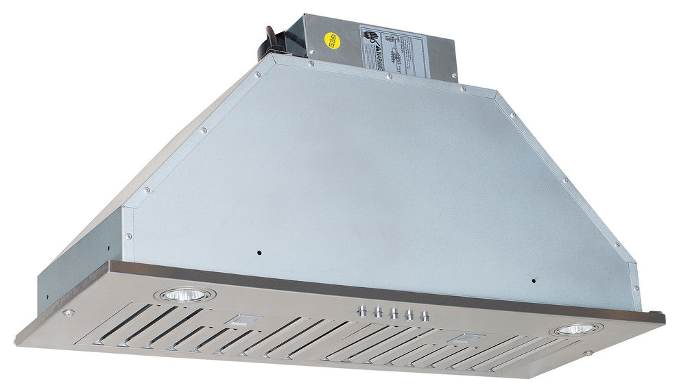 Stainless Steel Range Hood With 3  Speed Button Control, Stainless Steel, 28 in.