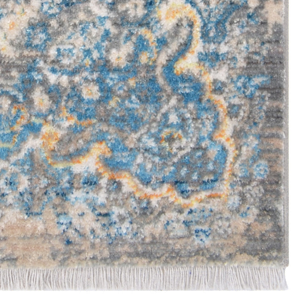 MACHINE MADE POLYESTER AREA RUGS  -Gray Blue Color, Oriental ,Living room rugs