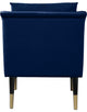 Elegante Velvet Upholstered Accent Chair, Navy