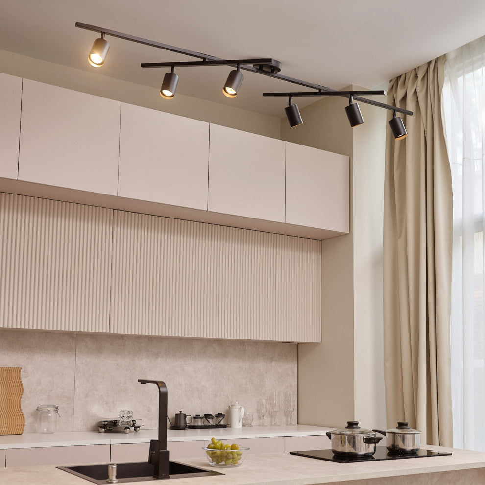 Waylon 6-Light Matte Black Track Lighting