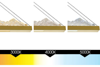 Himalayas Integrated LED Chandelier, Brass, 48 Inches