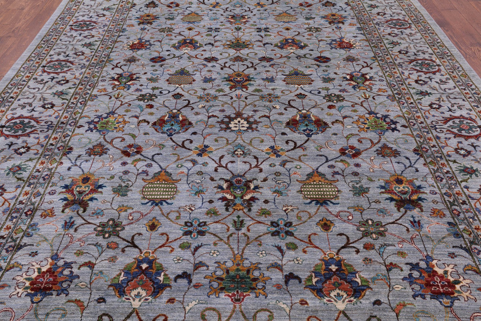 Persian Tabriz Handmade Wool Rug 8' 11" X 12' 5" Q8218