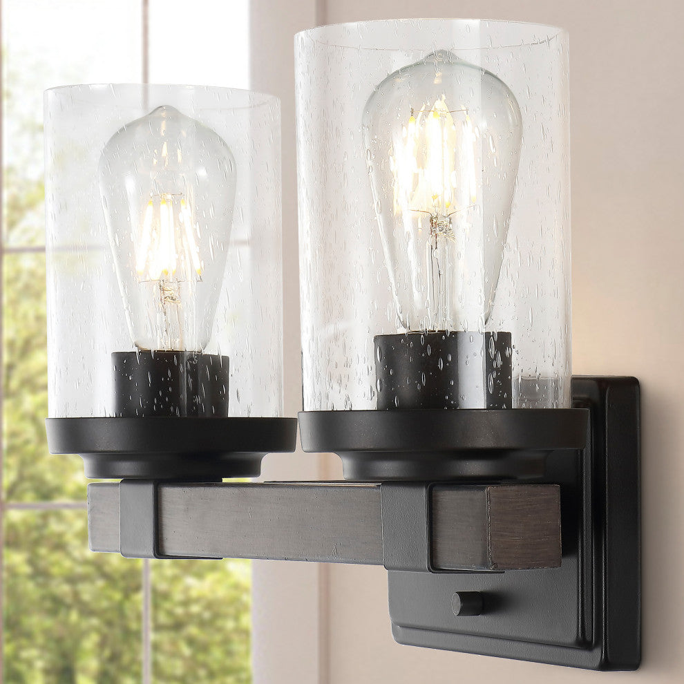 Bungalow Iron LED Vanity Light, Oil Rubbed Bronze, 2 Bulb