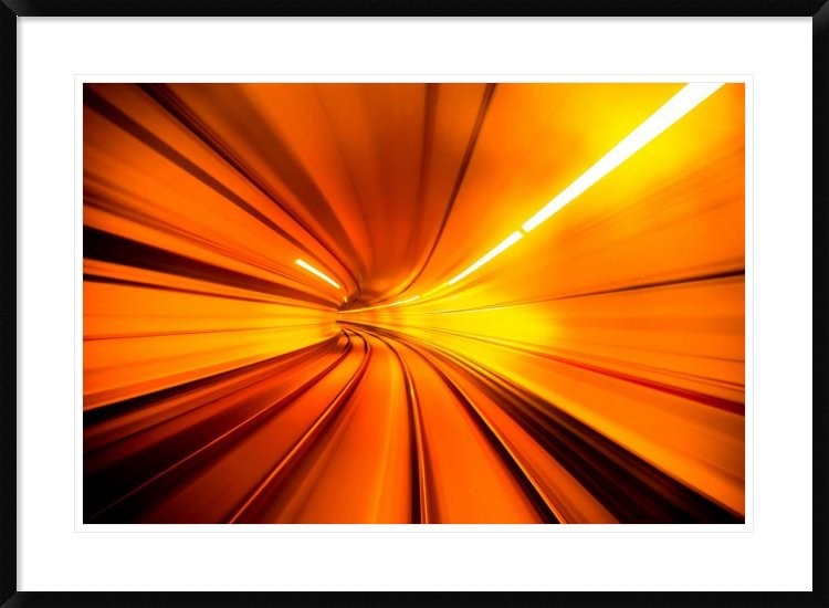 "Wormhole" Framed Digital Print by Alfred Myers, 38"x28"